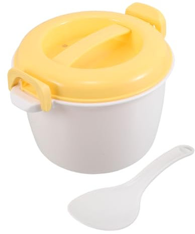 Cabilock Olla Arrocera de Microondas Vaporera para Cocción Rápida de Arroz y Verduras Utensilio Multifuncional para Comidas Casa