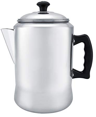 Cocoarm Aluminium Alliage Cafetière Pot Percolateur Percolateur Coffee Pot Design Handle Ergonomic Hygiénic Facile à Nettoyer avec le Couvercle pour le thé au Lait et le café Induction Cuiseur