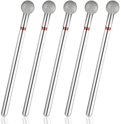 5 Stück Bits für Nagelfräser, Nagel Bits Rund Diamant Nagelhaut Reinigungs Fräser Set Nägel Aufsätze Nagelhautbohrer Werkzeuge Maniküre Fräser für Nagelpflege