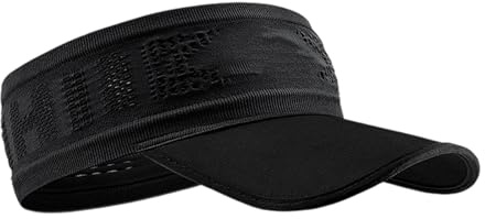 TEMOOUES Correa suave para deportes al aire libre, sombrero para correr, protección solar, viseras, sudores, banda elástica para actividades físicas, banda deportiva para el sudor, Negro, Hat brim