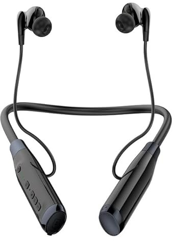 SOPPY Kopfhörer Bluetooth 5.4 Nackenband Sportkopfhörer mit 100 Std. Spielzeit, Kabellose Kopfhörer In Ear Headset, IPX5 Wasserdicht Magnetischer Im-Ohr Ohrstöpsel, Leichte Ohrhörer, Schwarz