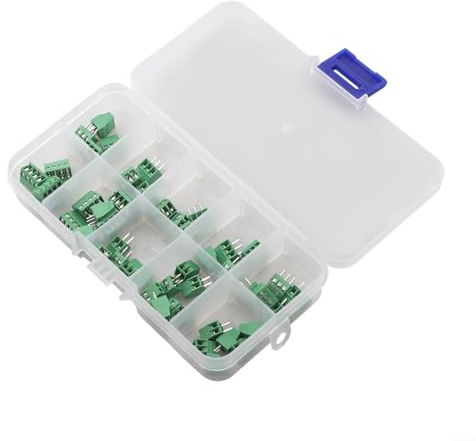 KF128 Schraubklemmen-Set für Leiterplattenmontage, 2/3/4-polig, steckbarer Stecker mit 6 A, 125 V, Grün, 50 Stück