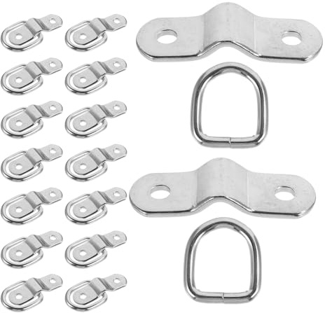 PAMINGONO 16 Pezzi Ancoraggi ad Anello a d da 1/4 per Camper e Auto Ganci di Ancoraggio per Carichi Adatti a Rimorchi Montaggio Rapido e Resistente per Uso Professionale