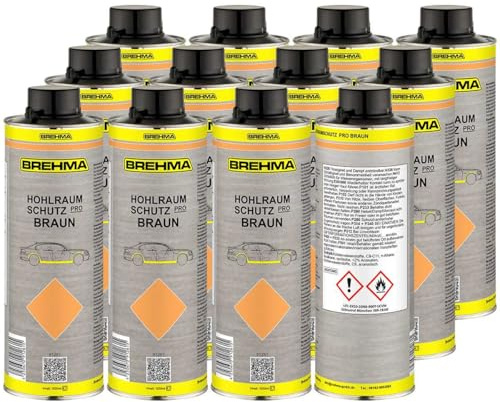 BREHMA 12x Hohlraumschutz Pro braun Hohlraumversiegelung Hohlraumkonservierung 1L