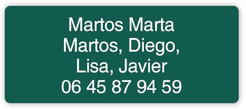 MYGOODPRICE - Targhetta per cassetta postale personalizzata autoadesiva con nome inciso, 1-5 righe, formato 12 x 5 cm - verde scuro