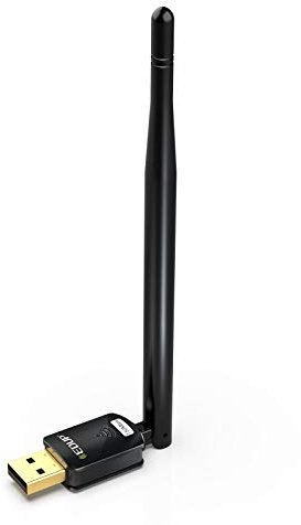 EDUP USB WiFi Adapter for PC, Wireless Network Adapter 150Mbps, High Gain 6dBi Antenna Support Desktop Laptop Compatible with Windows 11/10/ 8.1/7/ XP, Black