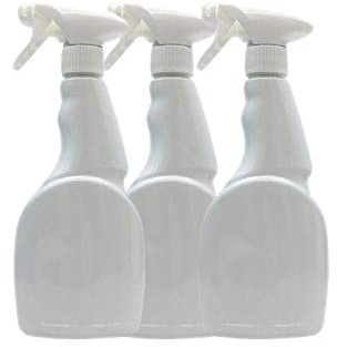 Trade Chemicals Trigger Spray Bottles 500ML, Standard Valeting, Household C | Empty Bottles with Trigger Sprays Fluronated, HDPE 500ml Bottles - with White trigger sprays. Fully Chemical resistant. We pr