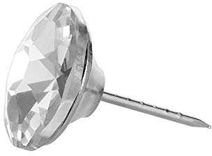 30 Pcs 30 mm Diamond Crystal Upholstery Tacks Nails for Sofa Headboard Furniture Wall Decor