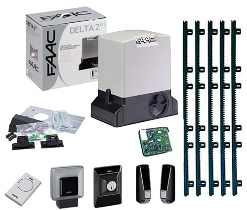 KIT 740 DELTA 2 PER CANCELLO SCORREVOLE AUTOMATICO PORTATA 500KG 230V 5 MT DI CREMAGLIERA PRODOTTO ORIGINALE ML082