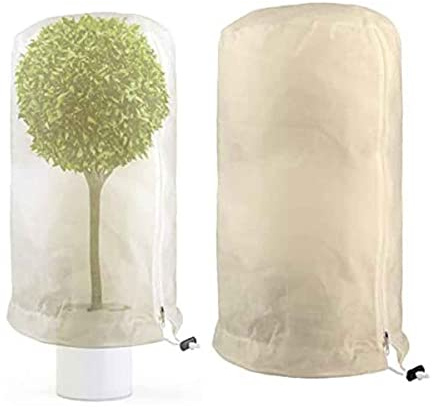 WOCAO Voile D'hivernage Plante, Voile Hivernage Olivier, Voile Dhivernage Arbre, Housse De Protection Tomate Citronnier, Housse Hivernage pour Plantes Sac Vegetaux Jardin Tissu Non Tissé