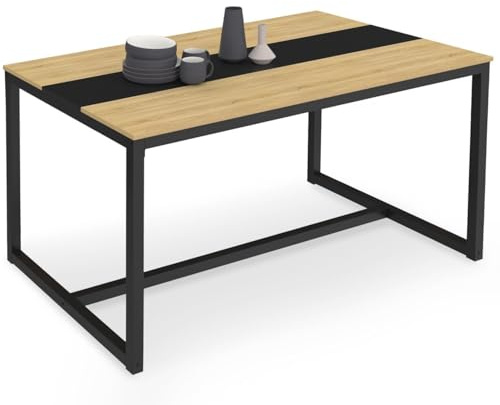 IDMarket - Table à Manger Rectangle Dover 150 cm Design Industriel