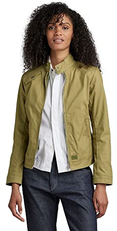 G-STAR RAW Bikerjacka för kvinnor, grön (moke oliv D387-B212), XS, Grön (Smoke Olive D387-b212), XS