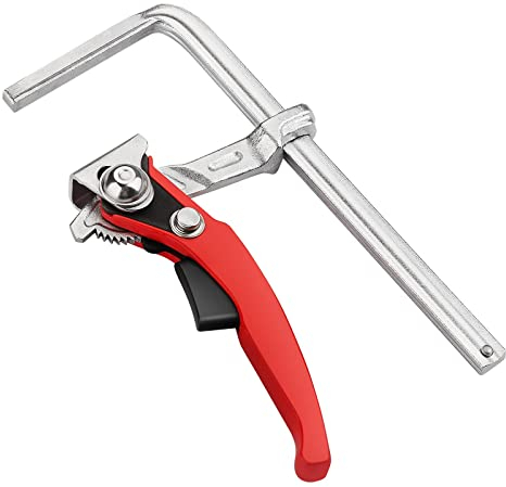 MAXPOWER Serre Joint Rapide 1 Pièces 160mm Serre-Joint à Levier,Serre-Joint de Table Tout Acier, Force de Serrage de 220KG