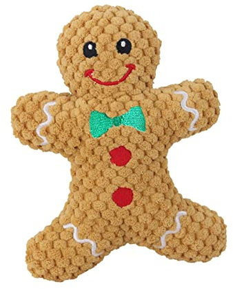 MagiDeal Niedliches quietschendes, quietschendes Spielen, langlebiges Spielzeug mit weichen Zähnen, Katzen, Hunde, interaktive Geschenke für, Gingerbread Man