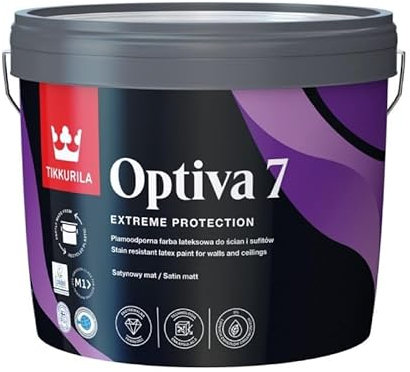TIKKURILA Wandfarbe Deckenfarbe Beige Deckenfarbe Cremefarbene Wandfarbe Farben zur Auswahl Optiva Satin Matt Deco Grey Clear 2,7L