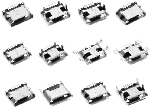 Be In Your Mind Lot de 60 adaptateurs de rechange Micro USB type B femelle 5 broches 180° Micro USB femelle Jack Port