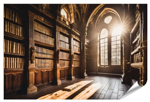 islandburner Prime XXL Bild Poster Alte Bibliothek beherbergt eine große Sammlung historischer Bücher und Premium Bilder Fotodruck