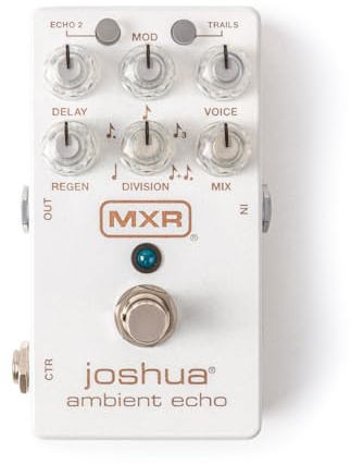 MXR - M309 JOSHUA AMBIENT ECHO, Pedale Effetto Atmosfere Ambient Tipiche degli Anni '60, Colore Bianco