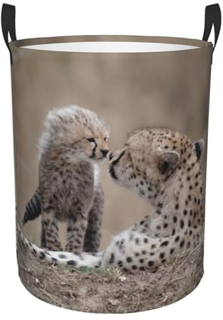 Panier à linge, panier à linge, organisateur de jouets, panier de pépinière étanche moyen pour la maison, guépard