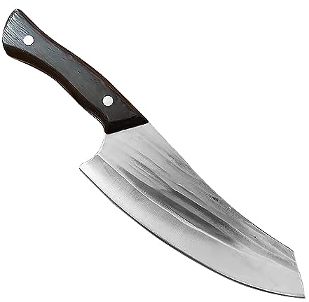 LIUJOU Couteau à désosser forgé, couteau de boucher en acier inoxydable, couteau de Chef serbe, couteau de pêche de chasse en plein air, outil de cuisine