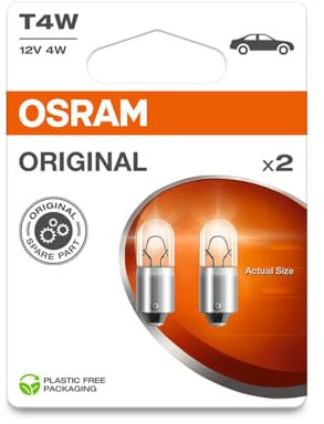Osram ORIGINAL LINE 12V, T4W, Signal lamp, Metal Base, Double Blister (2 lamps)