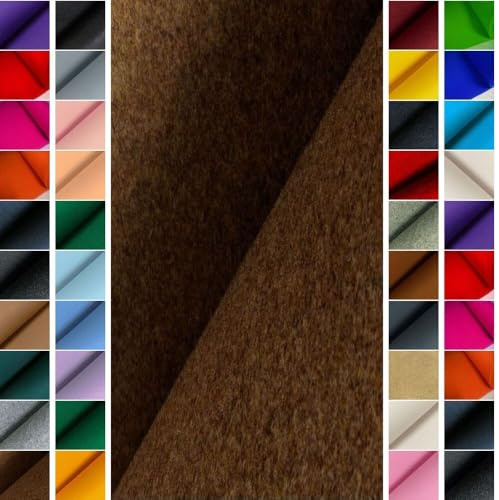 StoffBook 4mm Polyester Bastelfilz Stoff Meterware Braunmelange – Stabiler Filzplatten Zum Nähen, Kleben, Basteln, DIY Taschen, Dekoration und Kinderprojekte - 100cm Breite - e383