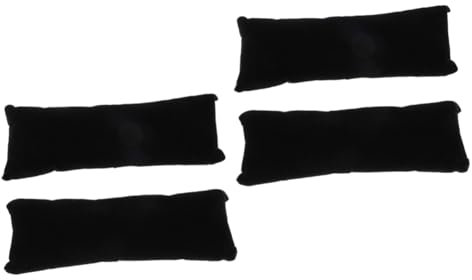 Cabilock 4 Stück Kissen beobachten schwarze Wurfkissen Ornament-Tablett Uhren watch storage uhr halter aufbewahrungstasche Armbänder Schmuckkissen Schmuck-Präsentationskissen Flanell
