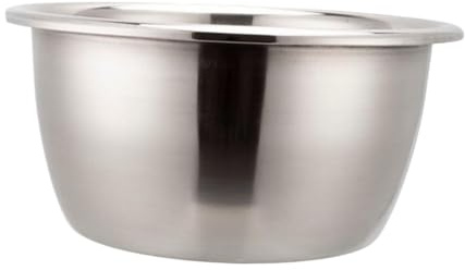 perfk Bacinella in Acciaio Inox, Contenitore per mescolare, Grande Contenitore per riporre Gli Utensili, salvaspazio, Piatto, Padella, Piede, per Verdure, 36 cm