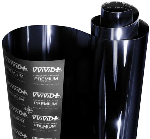 VViViD+ Ultra Gloss Midnight Metallic Blue Vinyl Car Wrap (1ft x 5ft)