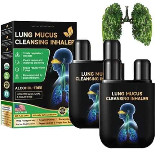 Lungenmucus Reinigungsinhalator, Kräuter Lungenreiniger Inhalator, Lungenreinigungs Inhalator, Lungenmucus Reinigungs Inhalator, Inhalator (2stück)