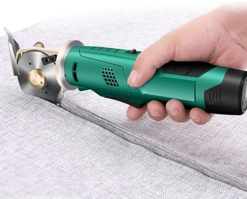 Tagliatrice Per Tessuti Senza Fili, Taglierina Elettrica Per Tessuti Rotativa, Con Funzione Di Affilatura Automatica, Spessore Di Taglio ≤3,3 Cm, Batteria Al Litio Da 4000mAh, Per Stoffa, Carta, Pelle