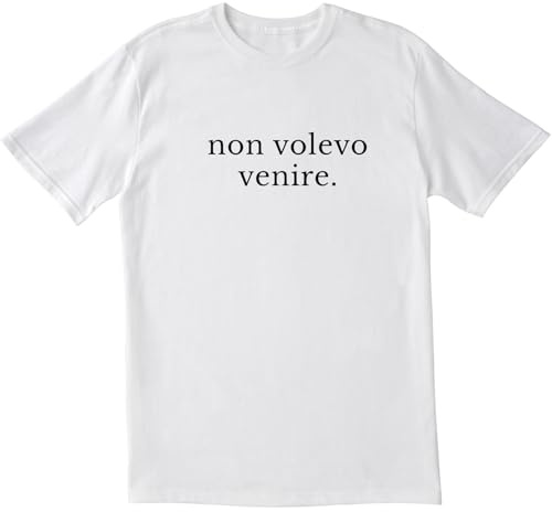 Hole Gadget T-shirt amusant homme femme – Je ne voulais pas venir – Idée cadeau ironique et mignon pour amis, anniversaires, fêtes minimales phrases écrites drôles unisexe, Blanc, XL