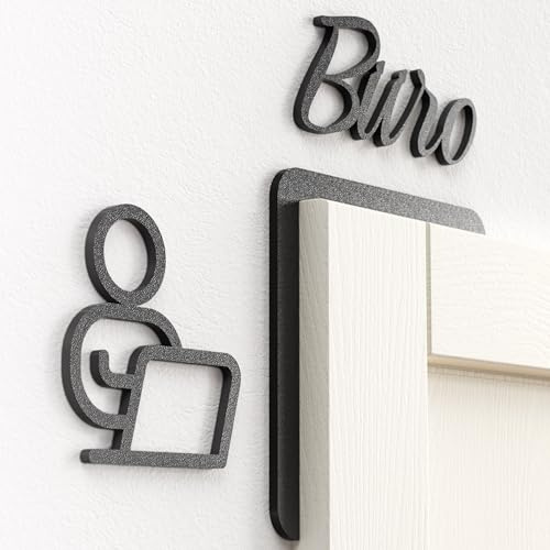 Modernes Tür Rahmen Schild Home | Beschriftung Büro | Selbstklebend & langlebig | Wanddeko für Zuhause und Arbeitsräume | Deko für Badezimmer, Gästezimmer, Küche, Büro uvm.