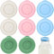 8 PCS Milk Bottle Tops Reusable Silicone Caps Replacement Glass Milk Bottle Lids Leakproof Glass Milk Bottle Lids Dishwasher Bottle Top Multicolour Accessories for UK One Pint Milk Glass Bottles