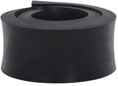 AJJHUUKI Bordure en caoutchouc pour chasse-neige pour pelouse et jardin Noir 120 x 10 x 2 cm
