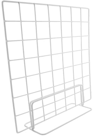 Healifty Organizador de Metal White Estructura de Rejilla para Exhibición Portátil de Fotos y Accesorios, 2 Piezas para Ferias y Exposiciones