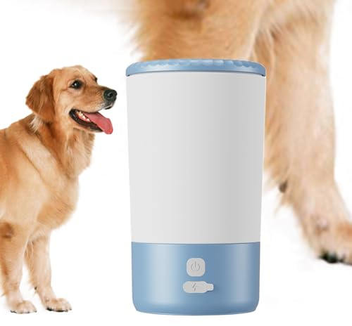 usefulbeauty Limpiador De Patas para Perros, Lavapiés Automático para Gatos Sucios, Dispositivo Eléctrico para Gatos Y Cachorros En Jardín Césped Hogar