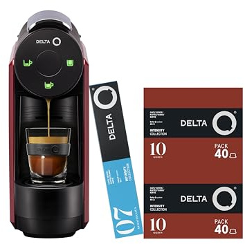 Delta Q Machine à Capsules MiniQool Rouge, Inclus 90 Capsules