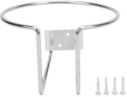 Qcwwy Portabicchieri Ad Anello in Acciaio Inossidabile, Organizzatore Universale per Bottiglie per Bevande Ad Anello con Viti Portabevande a Parete Adatto per Barche Yacht RV Camion