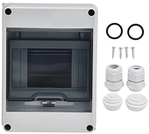 Adfaga 5-Wege-Verteilerkasten, Anschlussgehäuse aus ABS-PC-Kunststoff mit transparenter Abdeckung für elektrische Stromgeräte im Außenbereich, Schutzart IP65, 160 x 120 x 90 mm