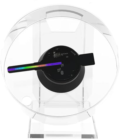 Mini proiettore olografico 3D HD con ventola LED, lettore, supporto for immagini, video, negozio, bar, feste, display pubblicitario luminoso