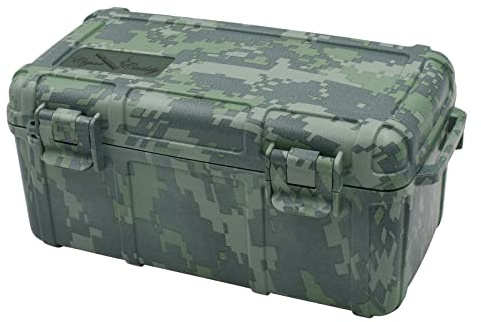 Cigar Caddy 3540 Camo 15 cigarr vattentät resehumidor, digital kamouflage exteriör