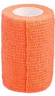 Fixierbinde | elastischer Fixierverband | kohäsive (selbsthaftende) elastische Binde | Breite: 7,5 cm | Farbe: orange | 24 Stück