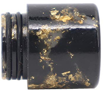 810 punta de goteo de resina para rdt rta rdta como TFV8 Big Baby / TFV12 Prince / ijust 3 / ELLO Duro / Pharaoh Mini / ammit 25 / Creed RTA Atomizer ,Sin tabaco ni nicotina ( Color : Black Golden )