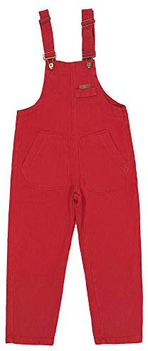 Peacolate 3-15 Anni Piccola Grande Ragazza Rosso Salopette di Jeans Ragazze Tute Pagliaccetti Pantaloni(Rosso,14-15 anni)