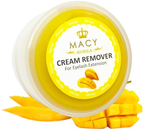 P-Beauty Wimpernremover Cream - Macy | Lash Extension Entferner | Entfernung Wimpernverlängerung & Wimpernkleber | hautfreundliche, schnelle Kleberentfernung für künstliche Wimpern | 15g - Mango