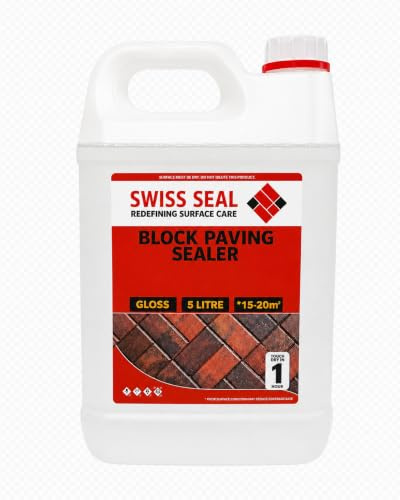 Swiss Seal Block Paving Sealer | Driveway And Patio Sealant | Sealant For Outdoor Block Paved Floor | Seal And Protect Your Drive | Made In The UK (5 Litre)