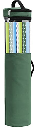Lange Geschenkpapier-Organizer-Tasche, 106,7 X 22,3 Cm, Geschenkpapier-Aufbewahrungstasche mit Klarem Fenster, Robuste Geschenkpapier-Organizer-Tasche, Weihnachts-Aufbewahrungs-Organizer,(Grün)