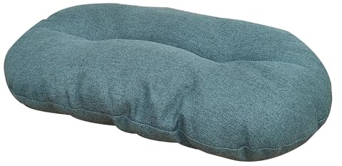 Croci Hydro Hundekissen, oval, wasserdicht, wasserabweisend, Abnehmbarer Bezug, waschbar, leicht zu reinigen, Petrol, 77 x 50 cm