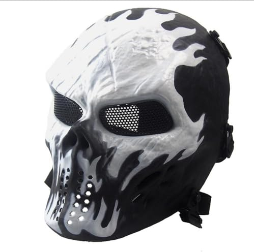 ZEZEFUFU 1PCS Outdoor Airsoft Paintball Tactical Full Face Schutz Schädel Maske Skelett Armee